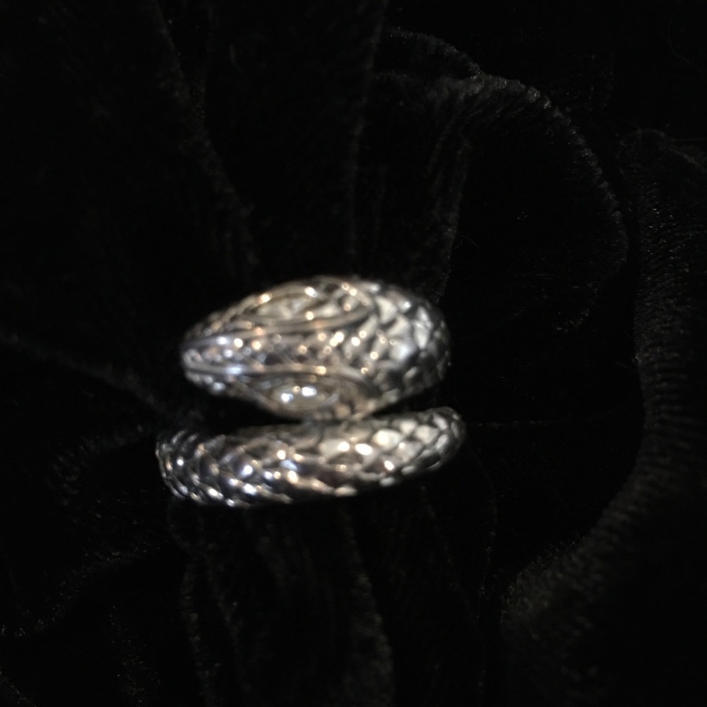 Solid Sterling Snake Ring - image 1
